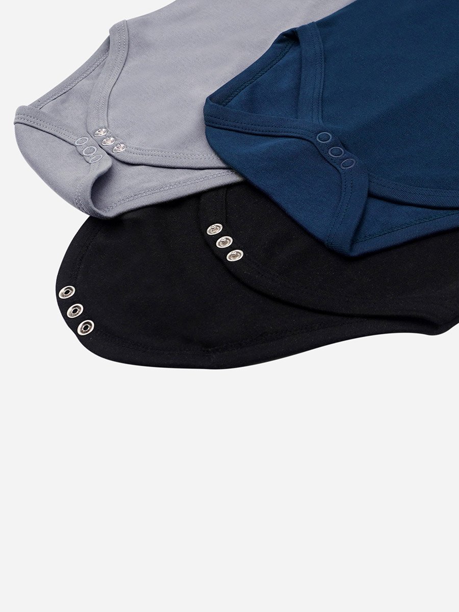 Pack of 3 - Solid Long Sleeves Bodysuit