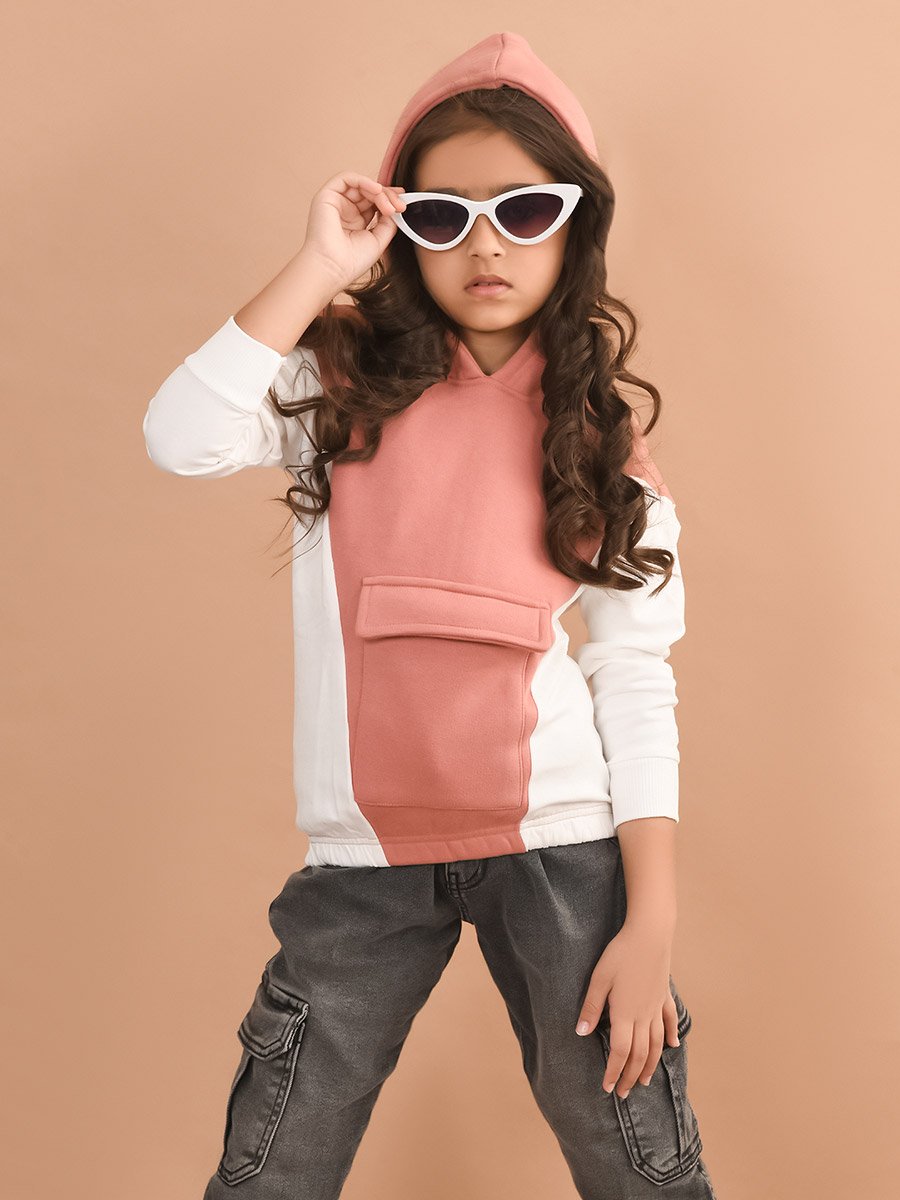 Color Block Flap Pocket Hoodie