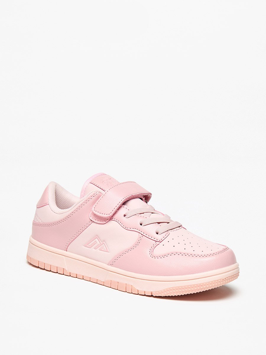 Panelled Sports Shoes with Hook and Loop Closure