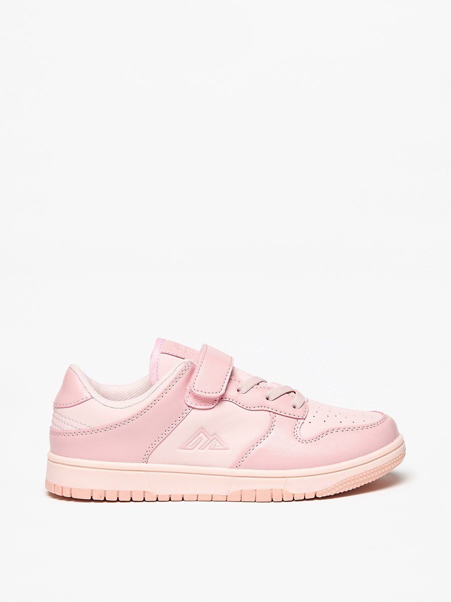 Panelled Sports Shoes with Hook and Loop Closure