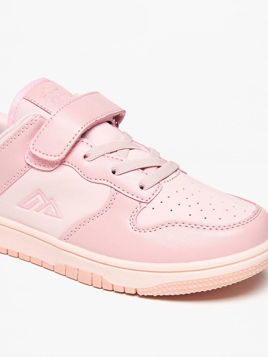 Panelled Sports Shoes with Hook and Loop Closure