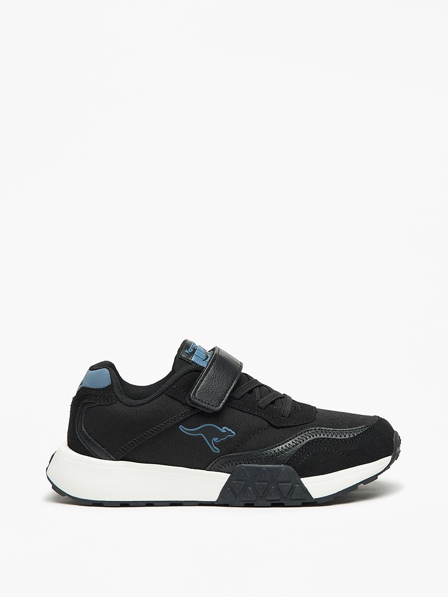 Logo Embossed Walking Shoes with Hook and Loop Closure