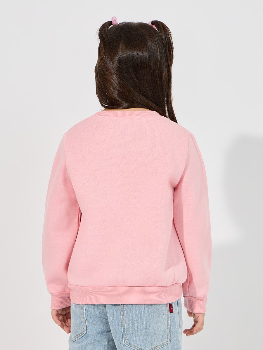 Star Sequin Cuffed Sweatshirt