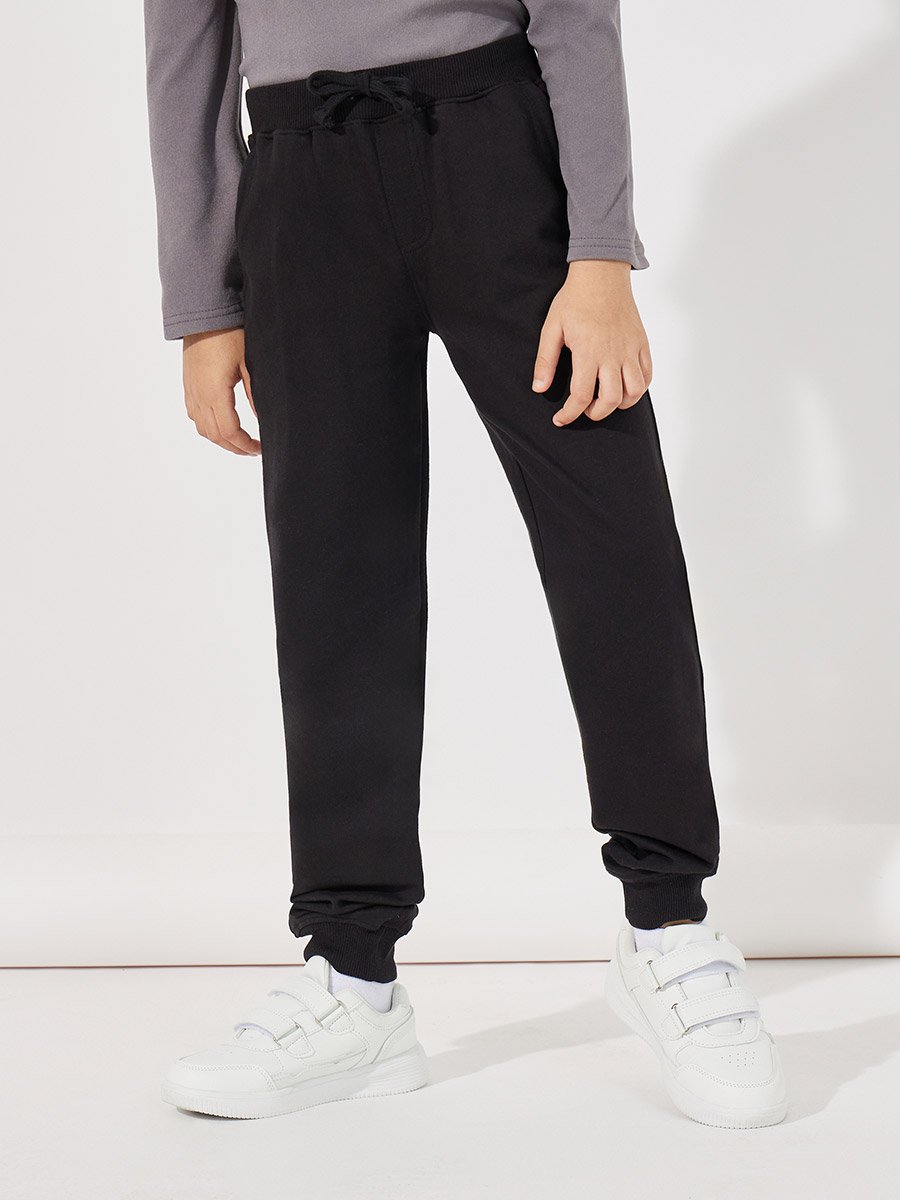 Solid Joggers with Drawstring Closure
