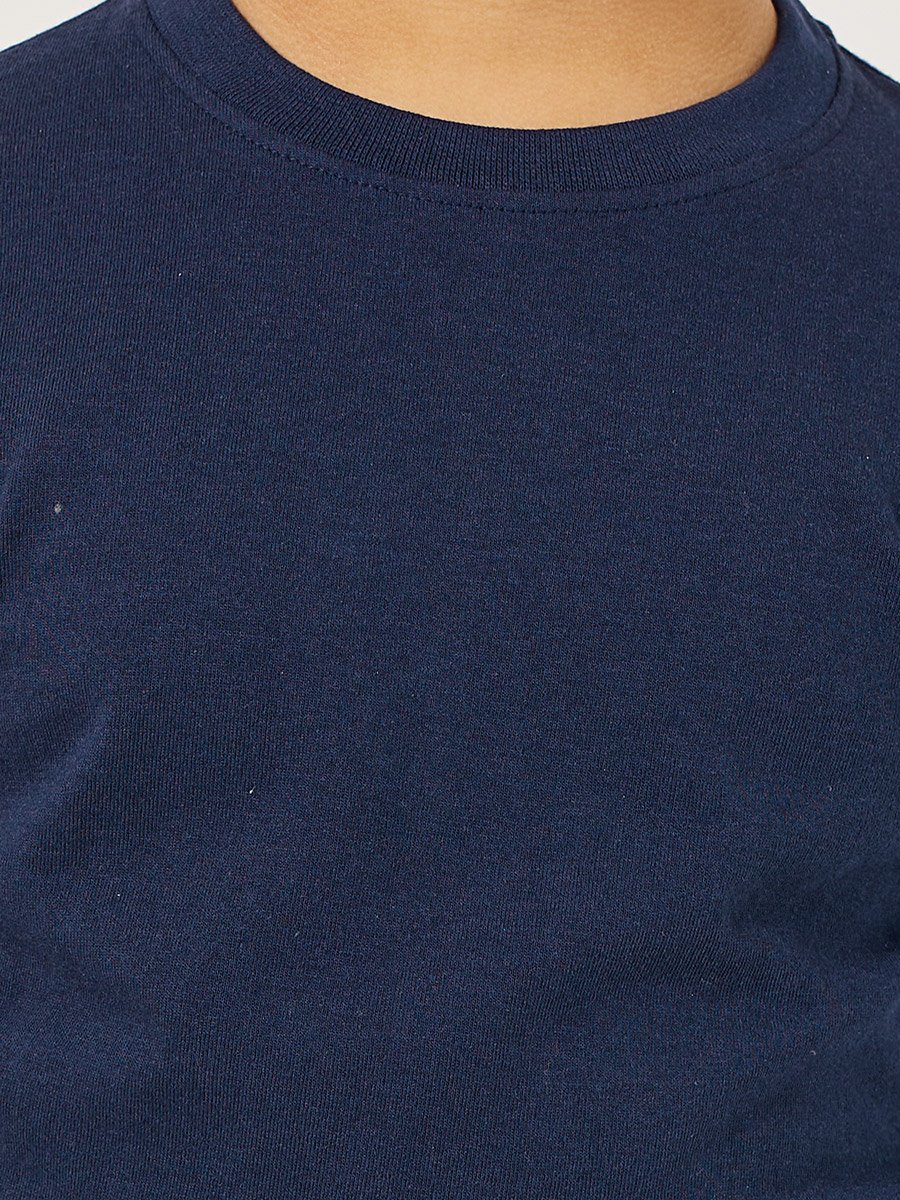 Solid Round Neck T-Shirt