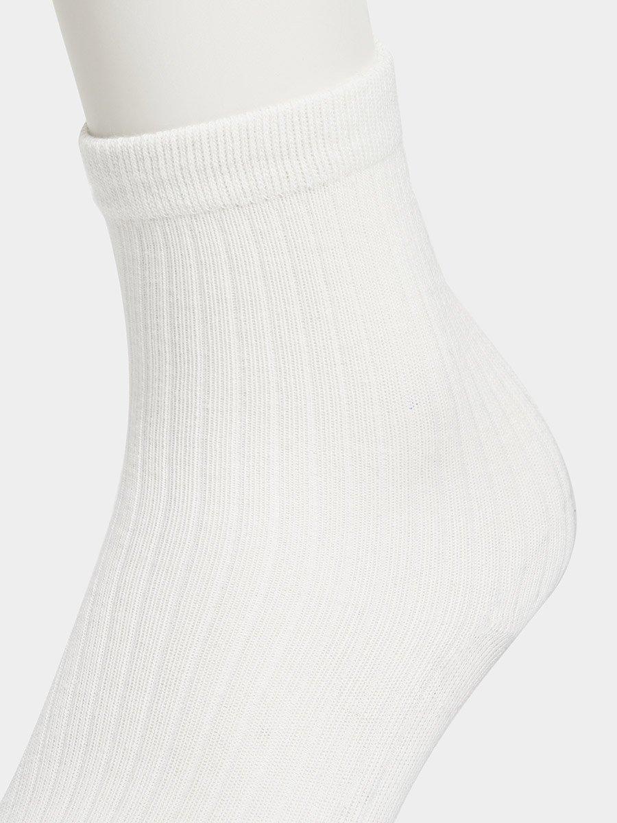 Set of 4 - Solid Rib Knit Socks
