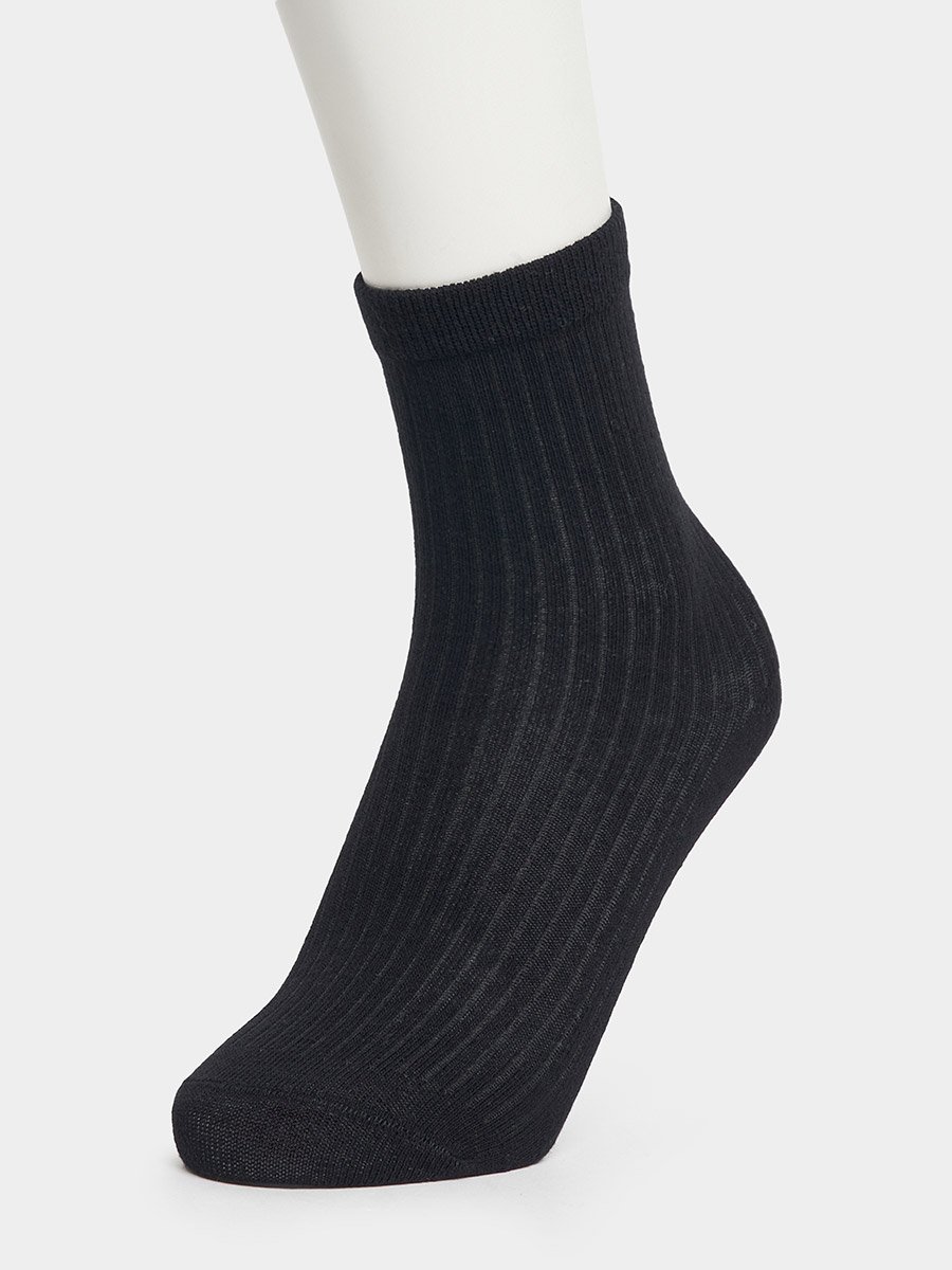 Set of 4 - Solid Rib Knit Socks