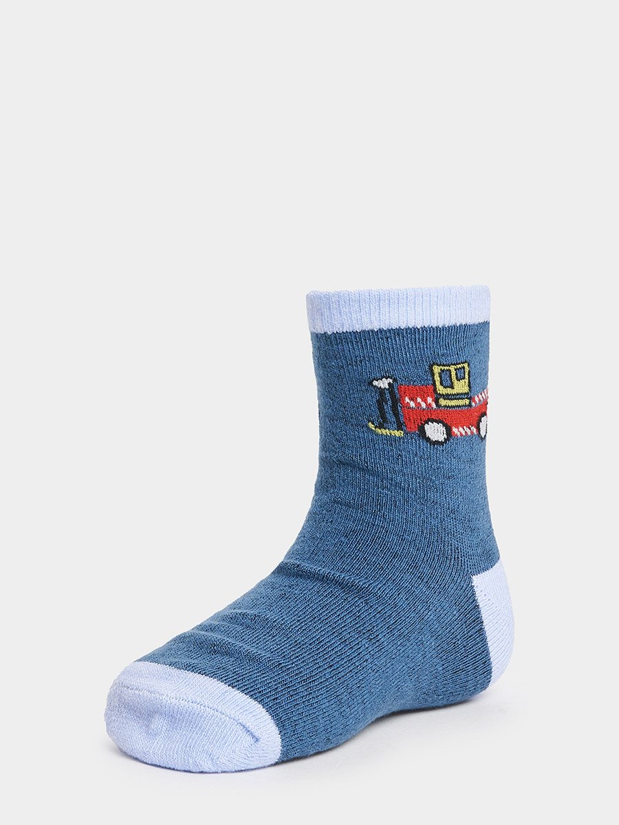 Set of 5 - Cartoon Car Printed Socks