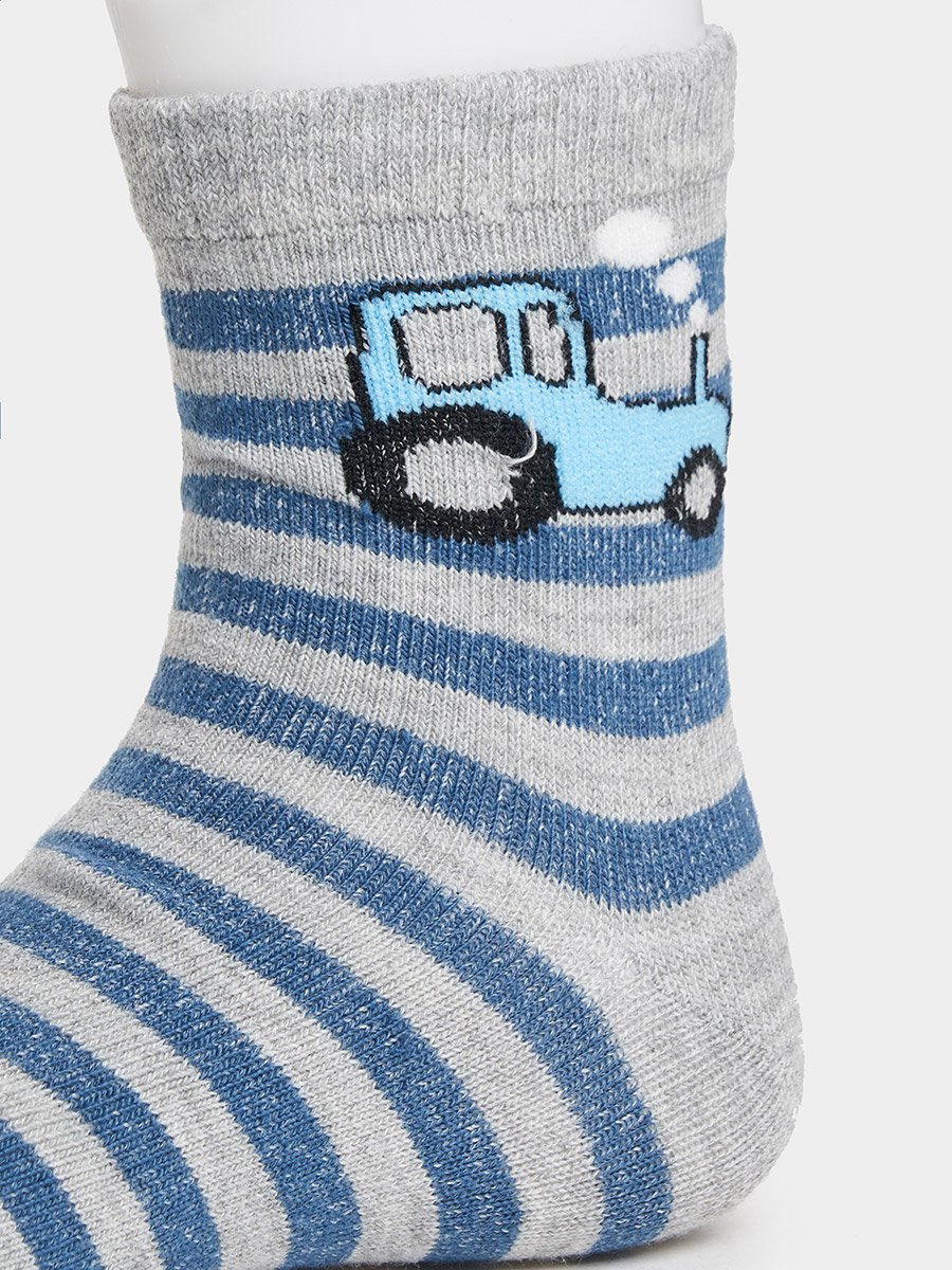 Set of 5 - Cartoon Car Printed Socks
