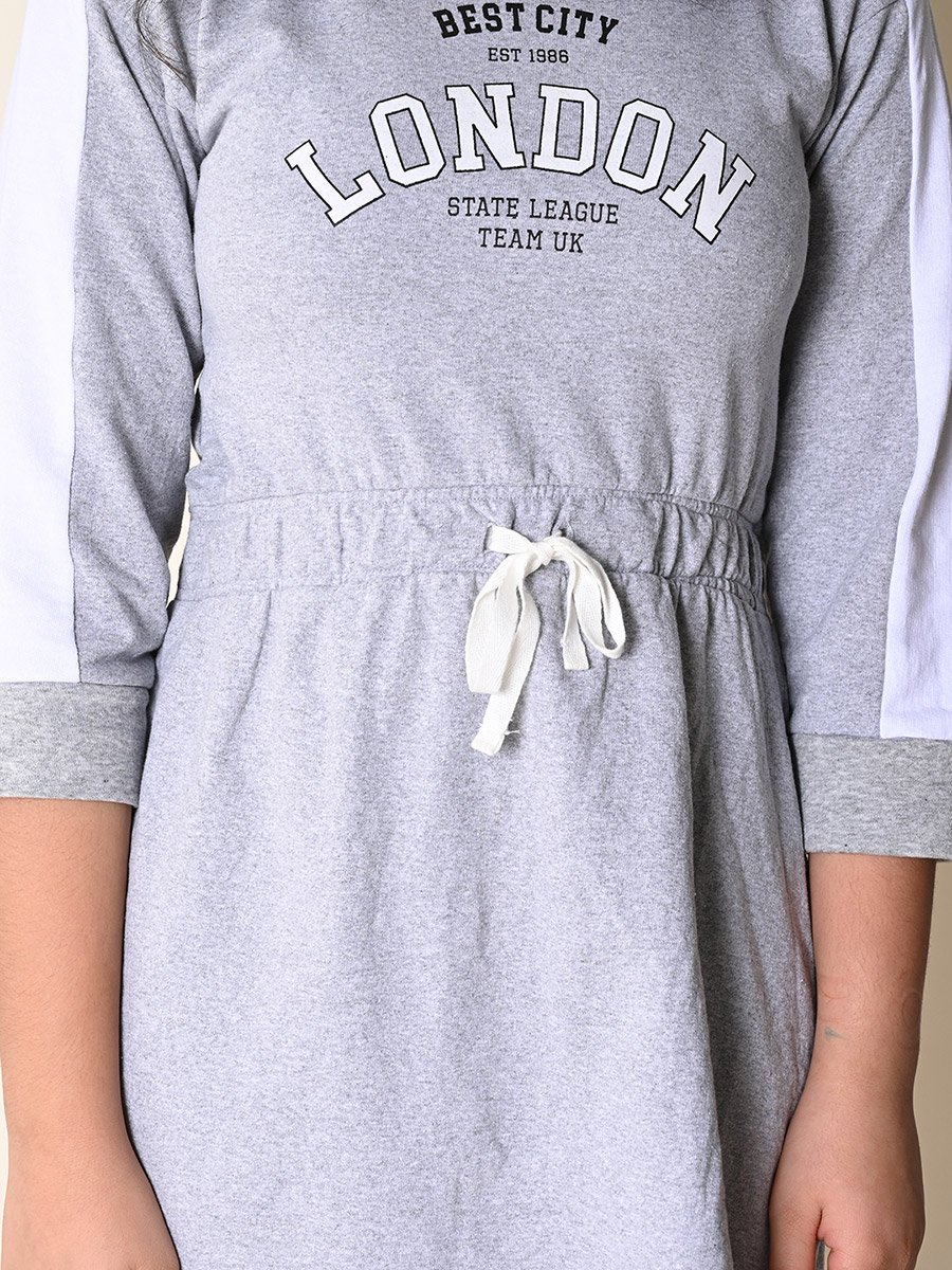 Slogan Print Mini Dress