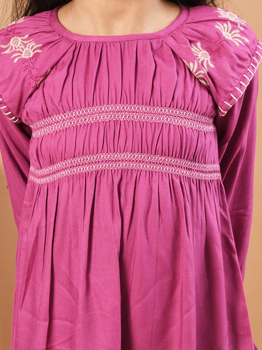 Round Neck Knee Length Dress