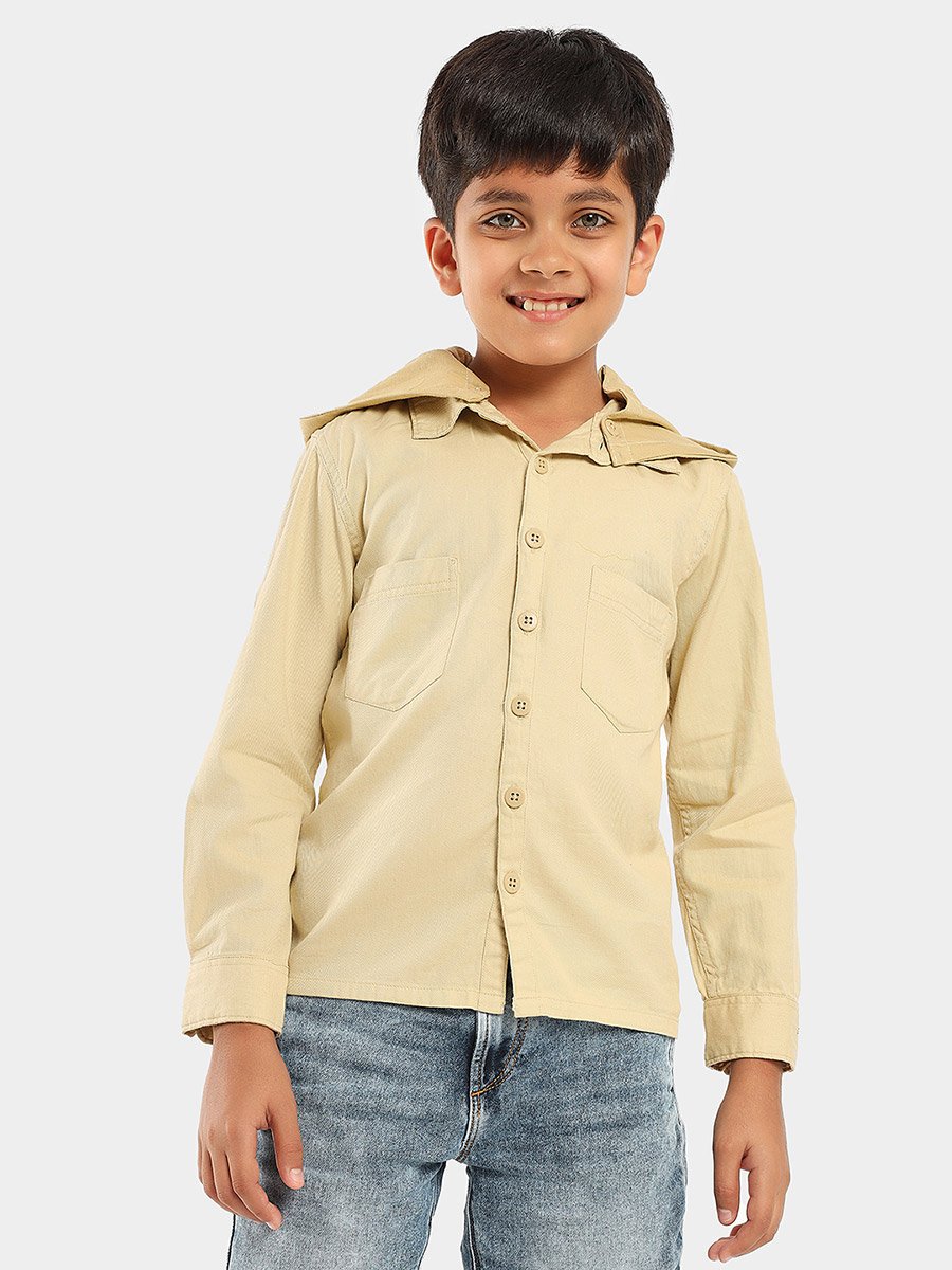 Hooded Pocket Front Shirt
