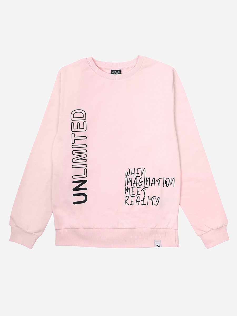 Slogan Print Sweatshirt and Joggers Set