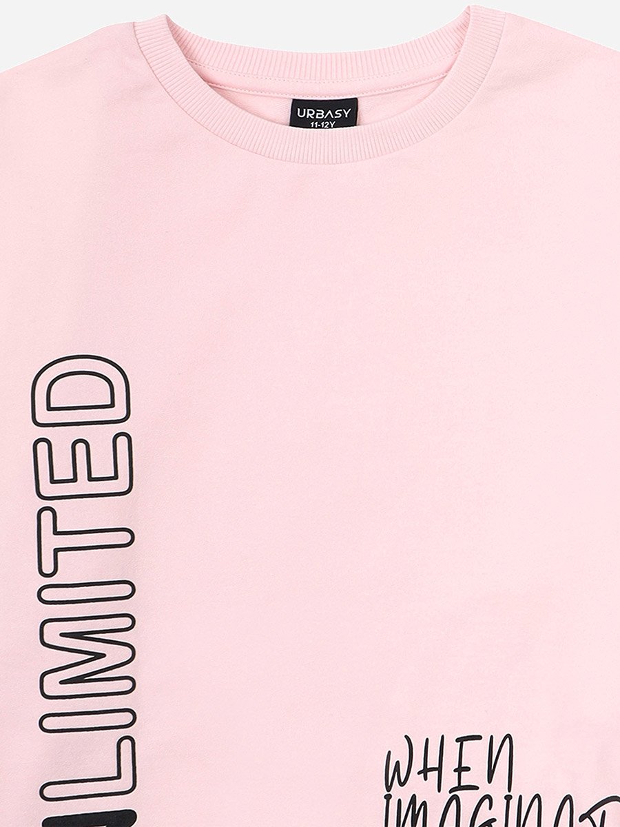 Slogan Print Sweatshirt and Joggers Set