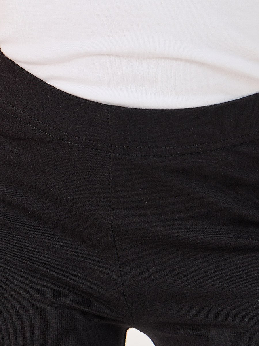 Elastic Waistband Basic Capri Length Leggings