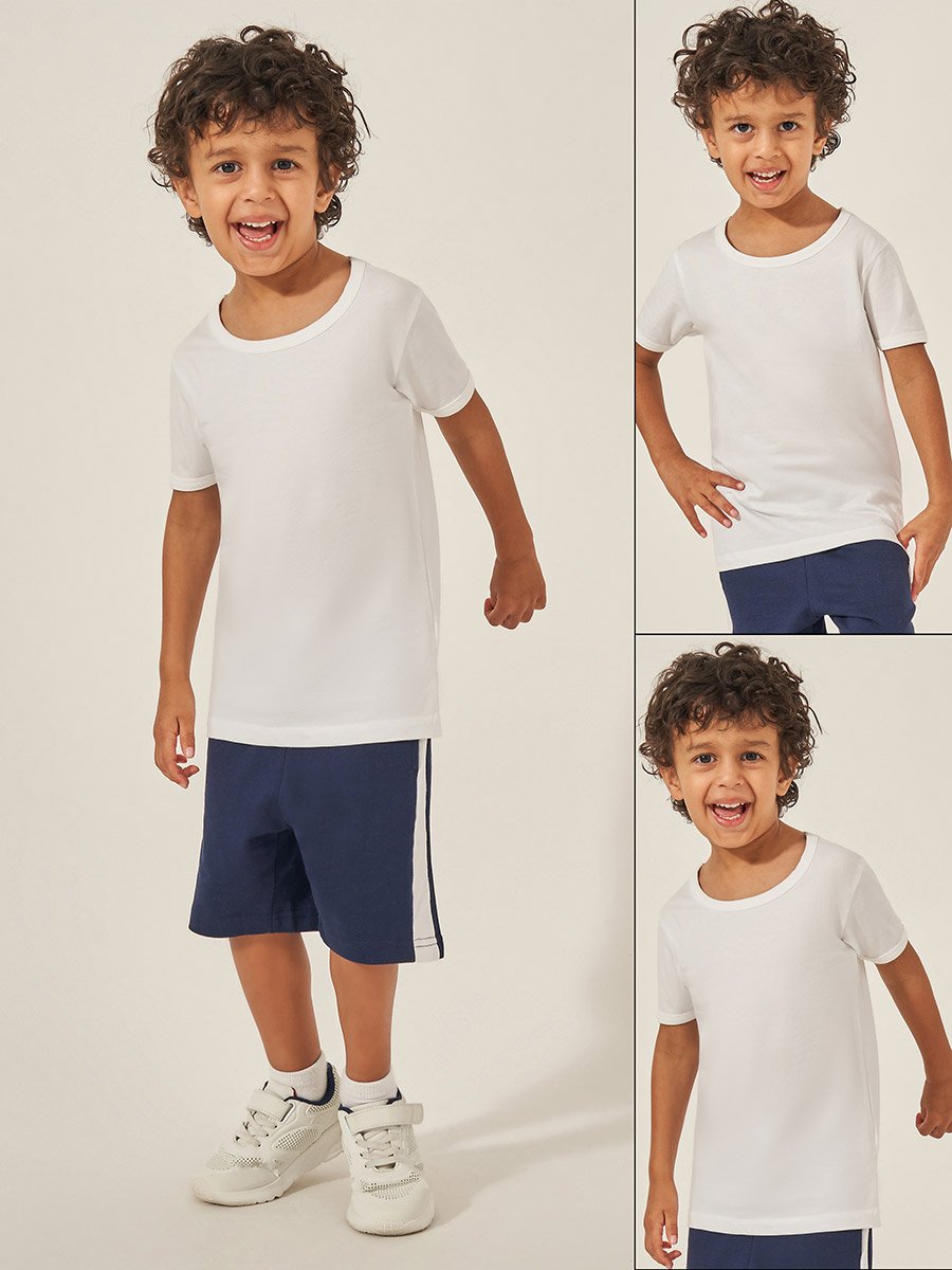 Pack of 2 - Solid Short Sleeve Vest