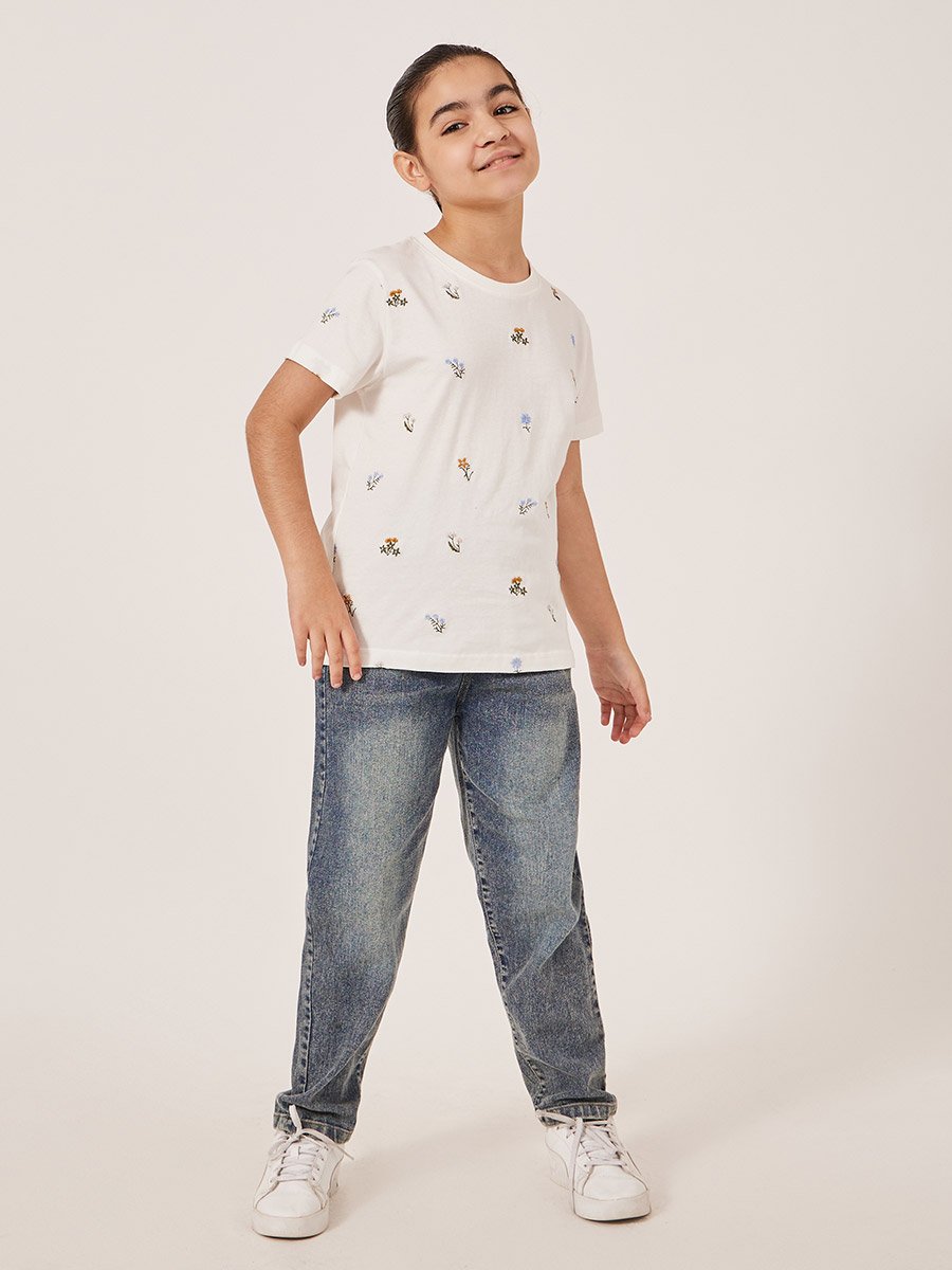 Embroidered Short Sleeve T-Shirt 