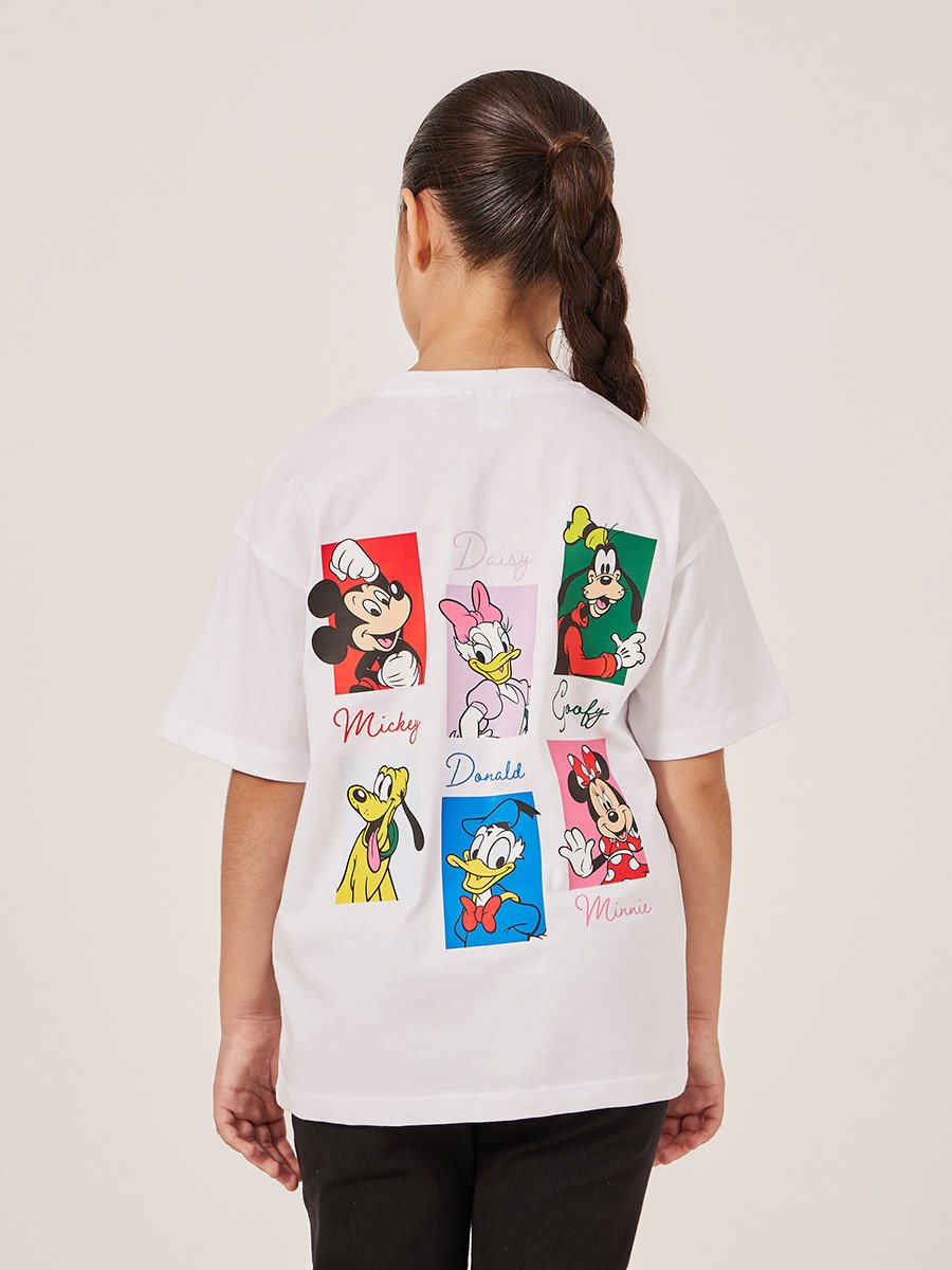 Mickey and Friends Character Print Oversized T-Shirt 