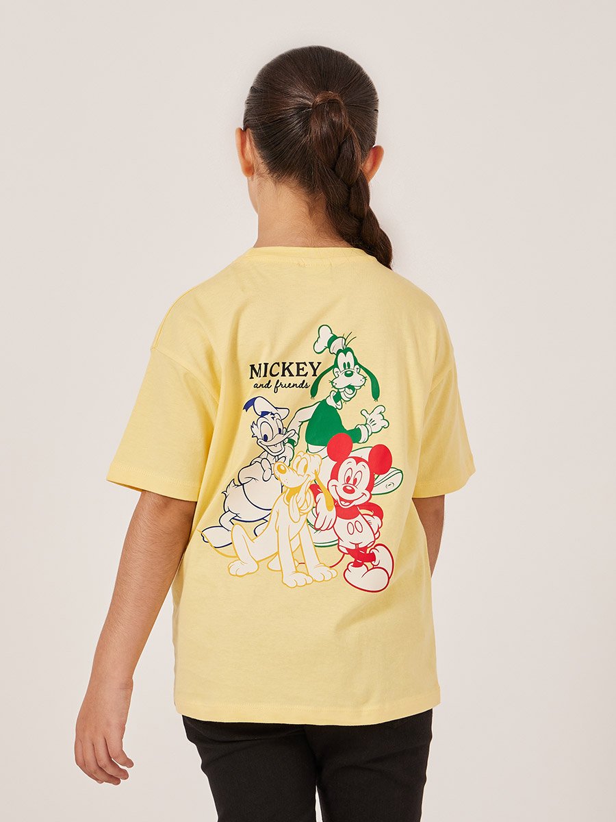 Mickey and Friends Character Print Oversized T-Shirt 