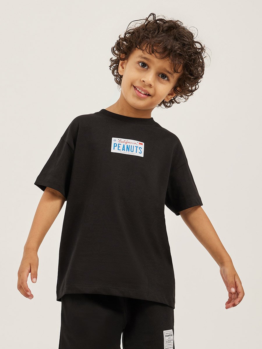 Peanuts Printed Short Sleeve Oversized T-Shirt