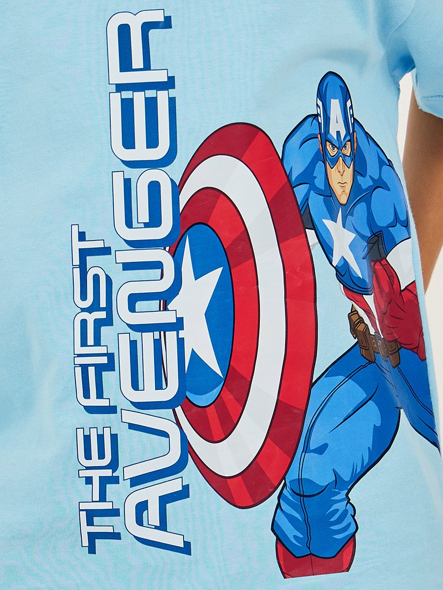 Avenger Graphic Print Dropped Shoulder Oversized T-Shirt 