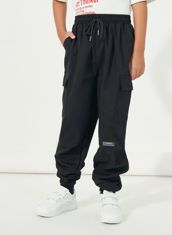 Relaxed Fit Cargo Pants with Drawstring