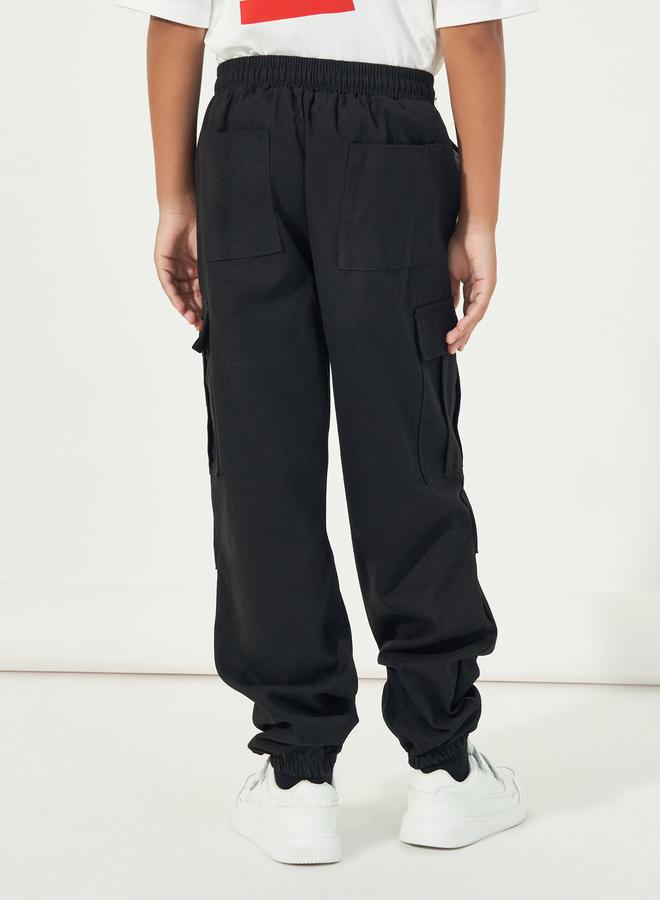 Relaxed Fit Cargo Pants with Drawstring