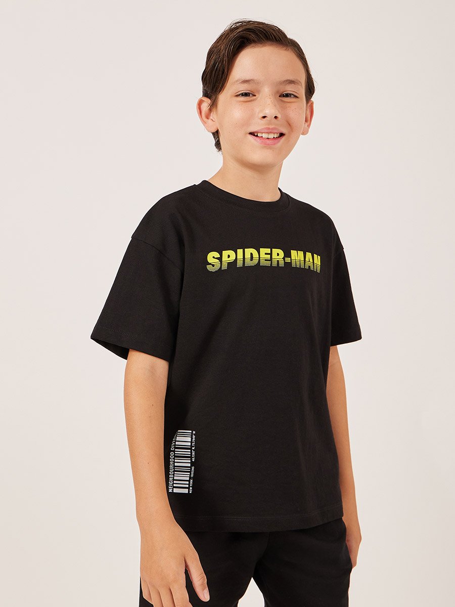Spider Man Character Printed Short Sleeve T-Shirt