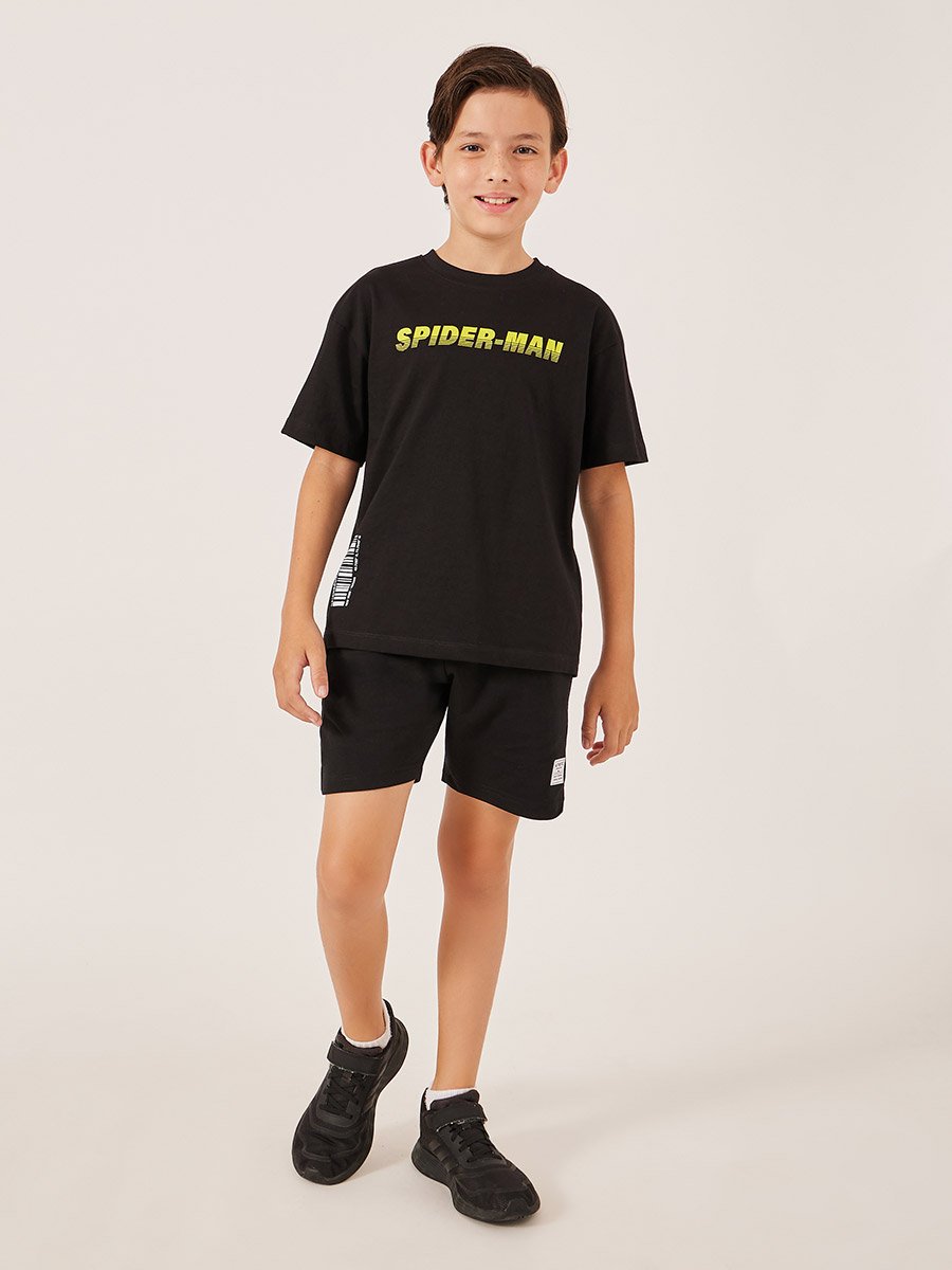 Spider Man Character Printed Short Sleeve T-Shirt