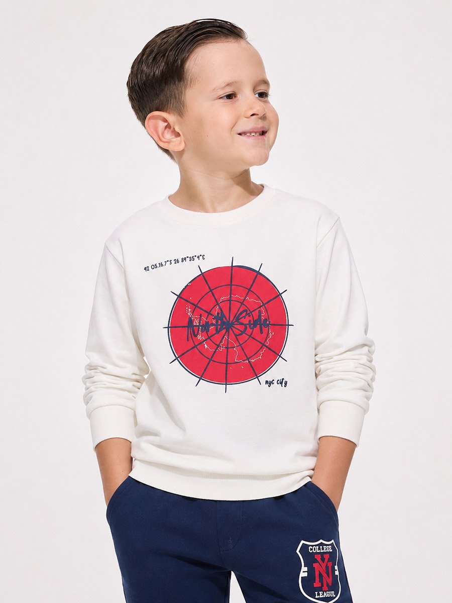 Graphic Print Regular Fit Sweatshirt and Joggers Set