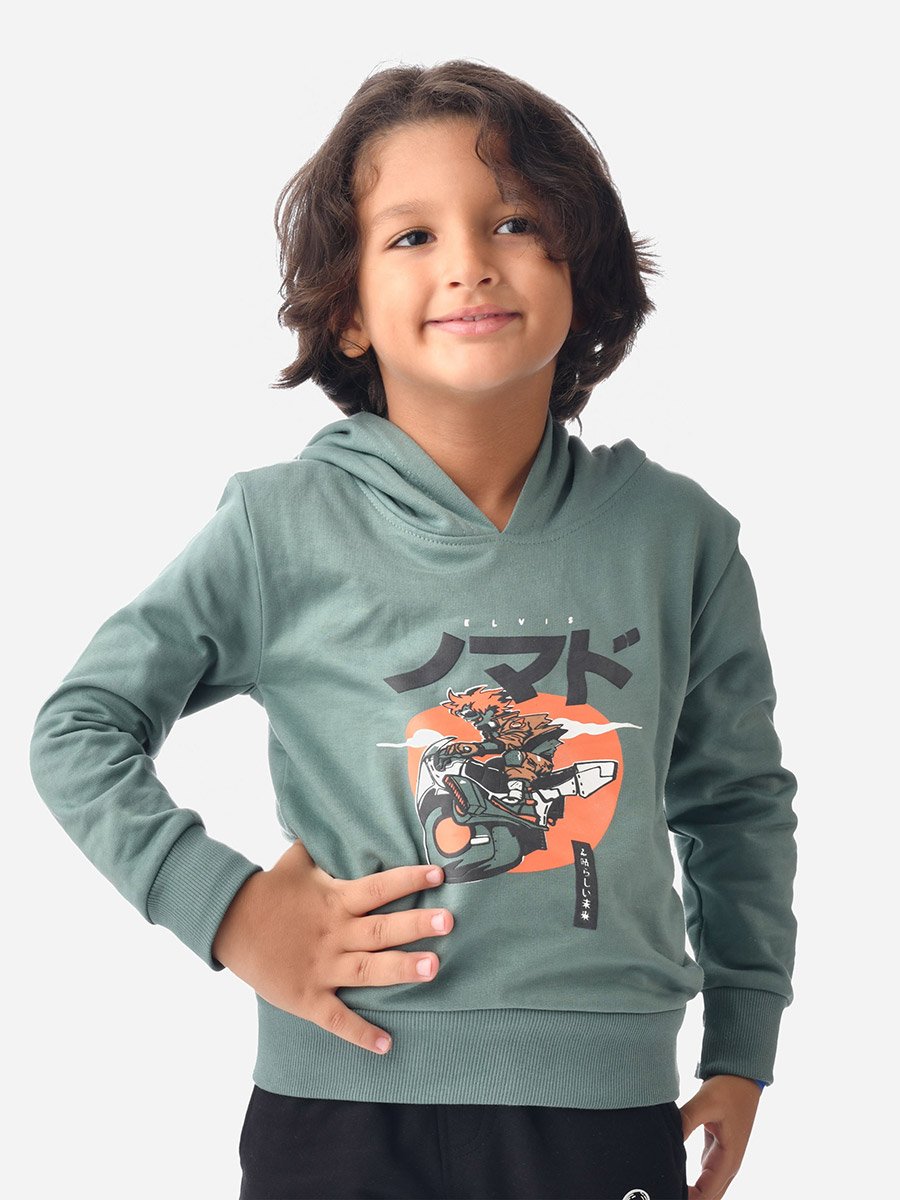 Graphic Print Regular Fit Hoodie