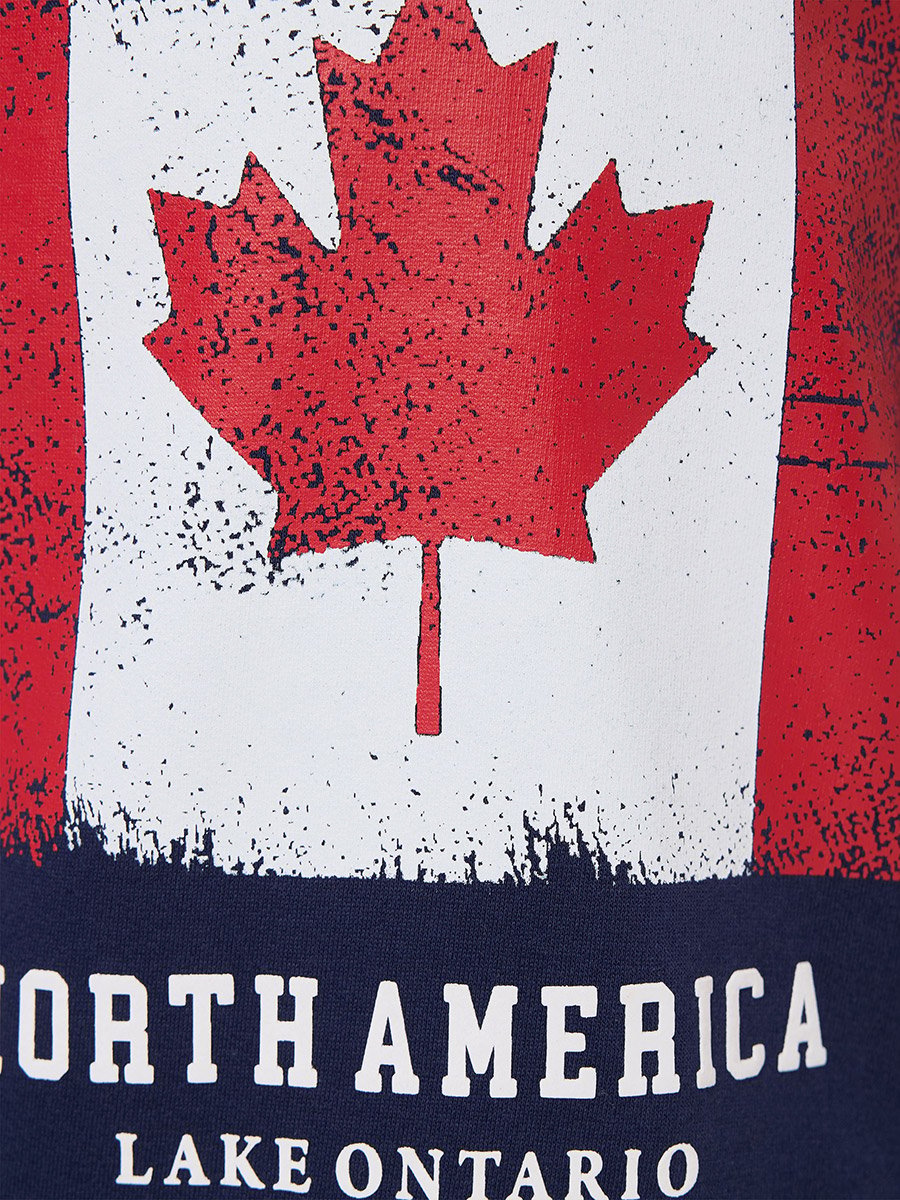 Canada Graphic Print Round Neck Sweatshirt