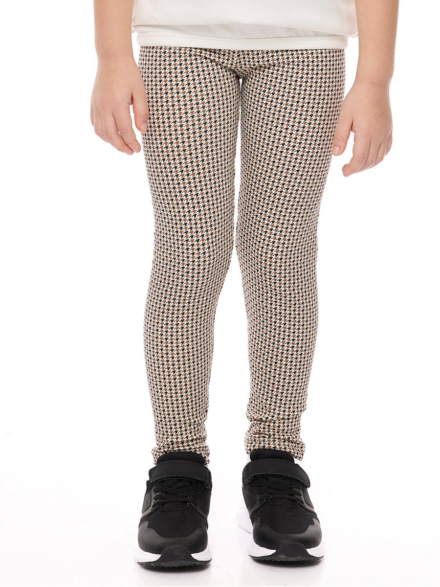 Embroidered Round Neck Sweatshirt and Printed Leggings Set