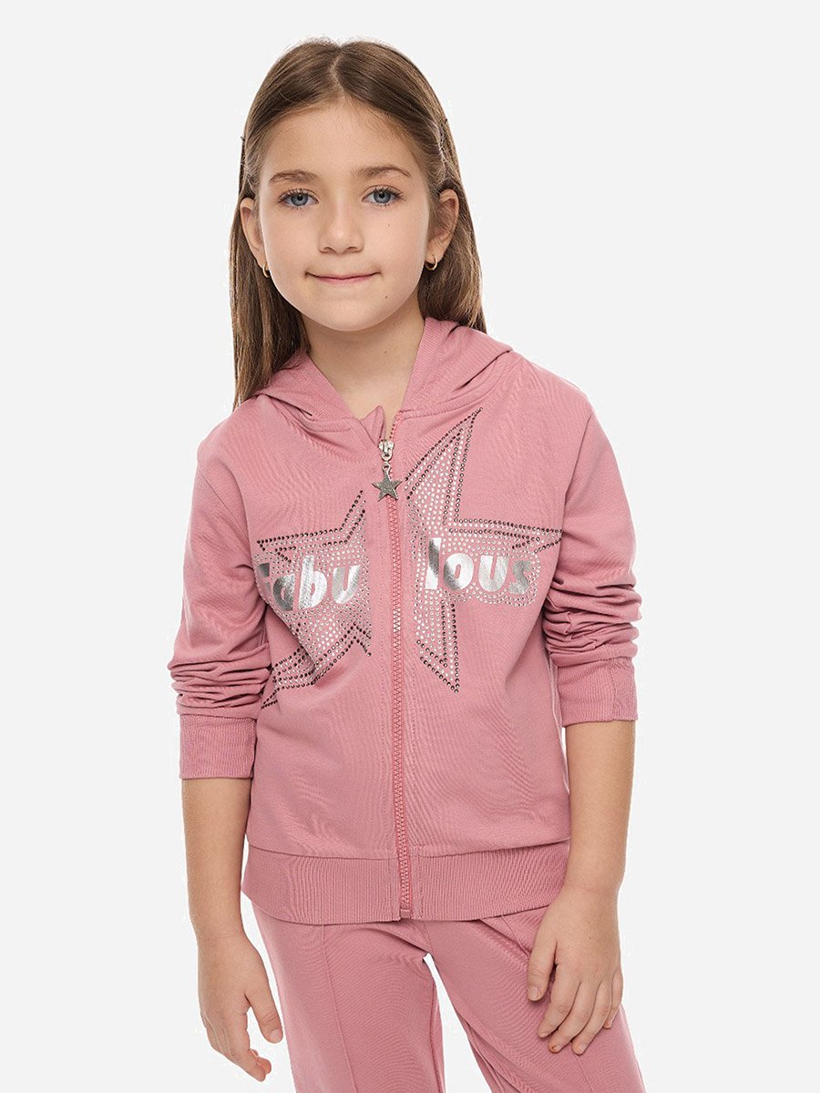 Embellished full zipper Hoodie and Joggers Set