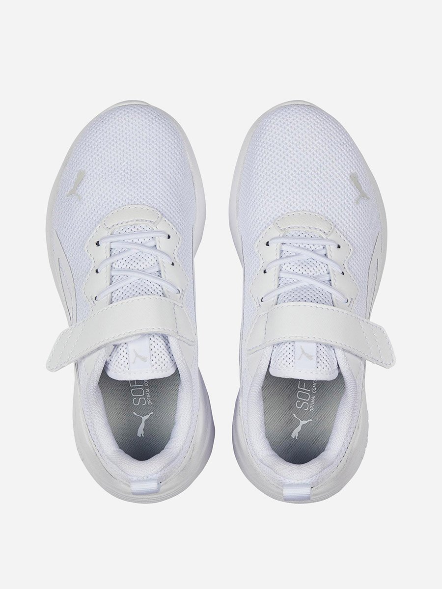 Logo Detail Textured Sneakers with Hook and Loop Closure