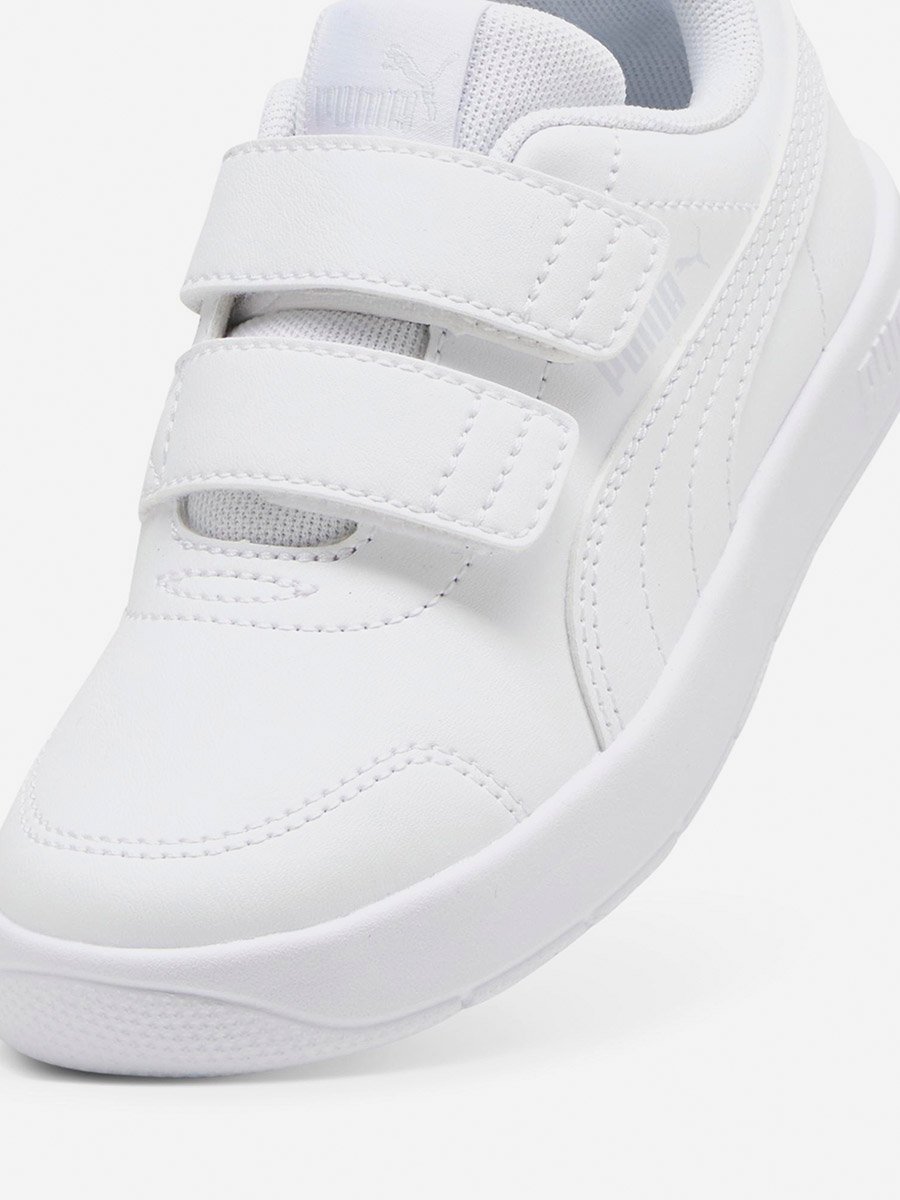 Logo Detail Sneakers with Hook and Loop Closure and Pull Tabs