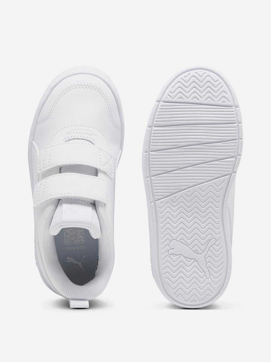 Logo Detail Sneakers with Hook and Loop Closure and Pull Tabs