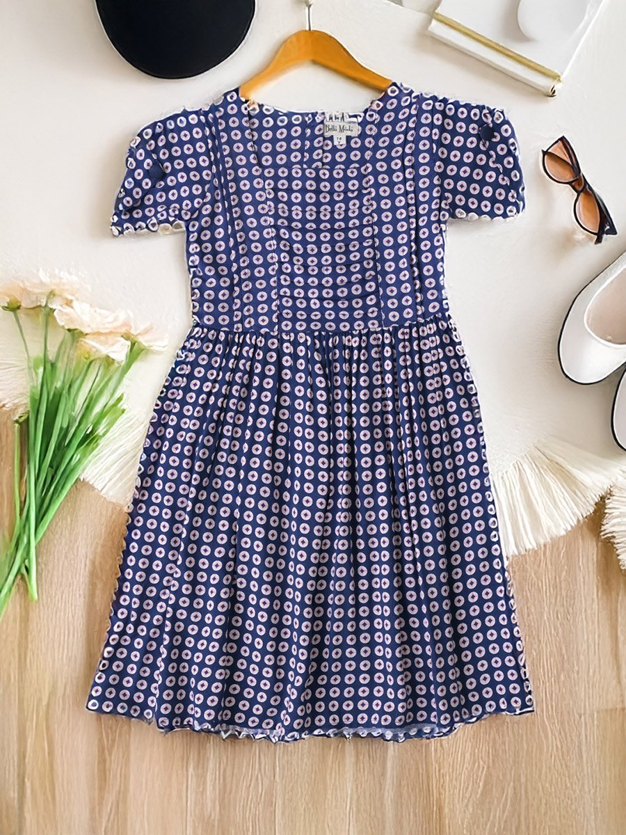 All-Over Print Fit and Flare Dress