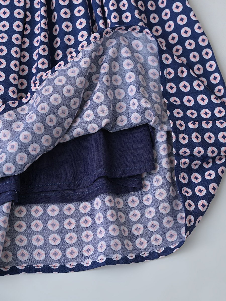 All-Over Print Fit and Flare Dress