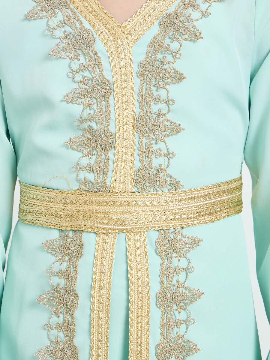 Girls Embellished V Neck Layered Dress