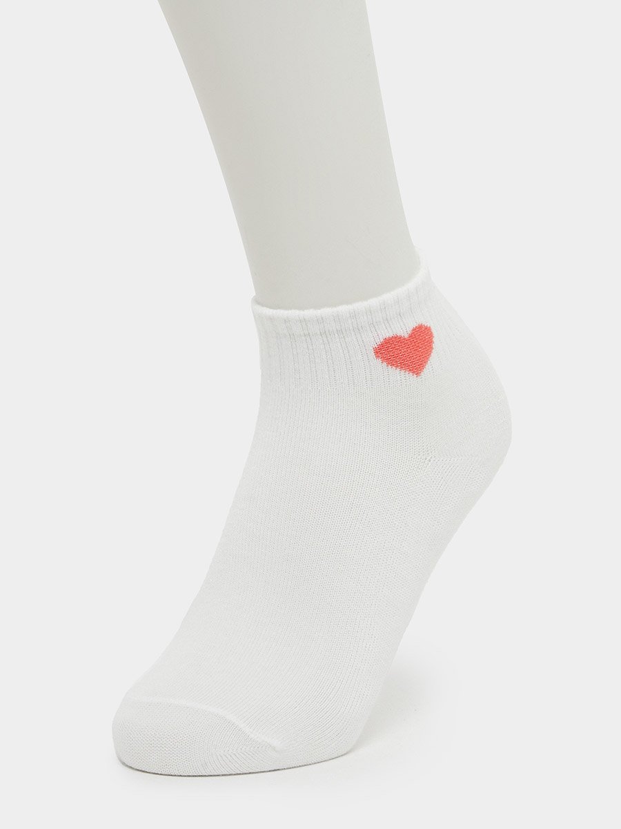 Set of 10 - Heart Embroidered Socks