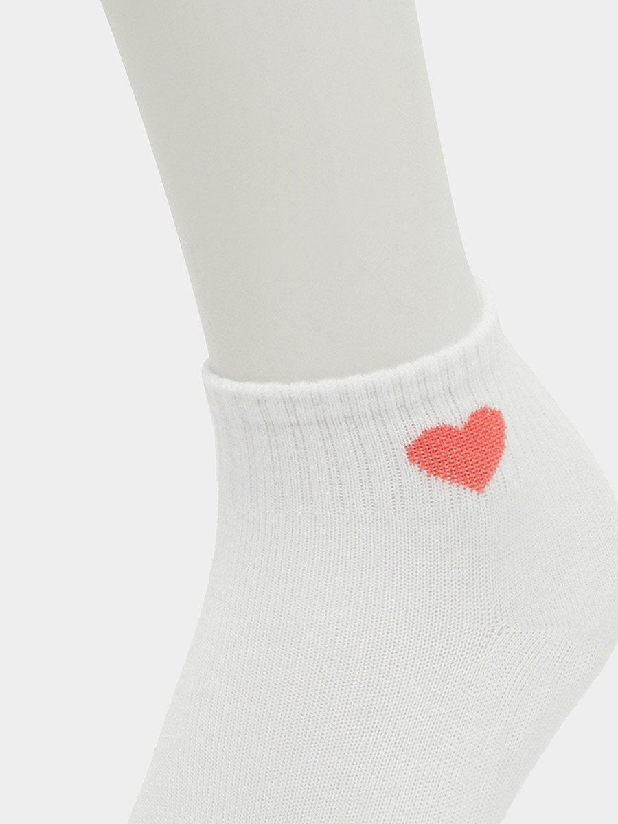 Set of 10 - Heart Embroidered Socks