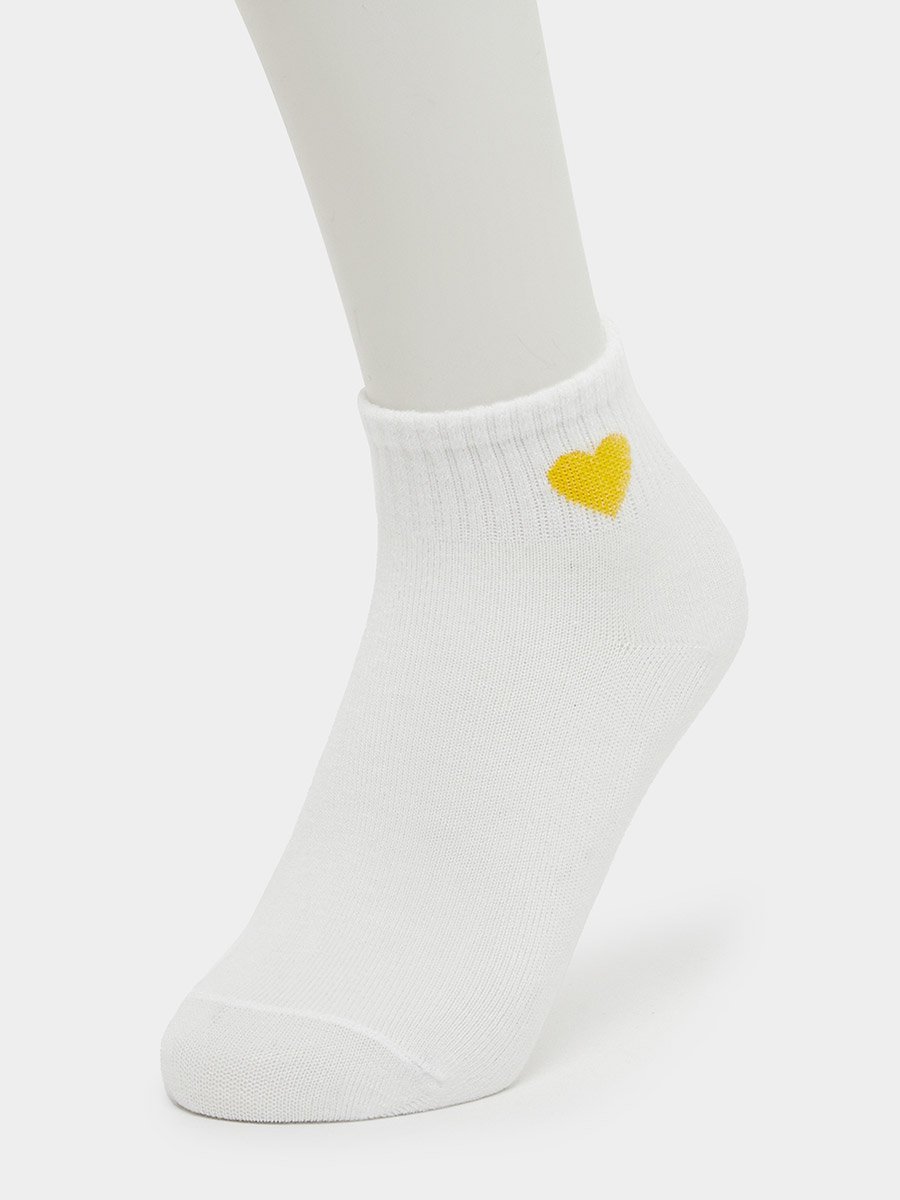 Set of 10 - Heart Embroidered Socks