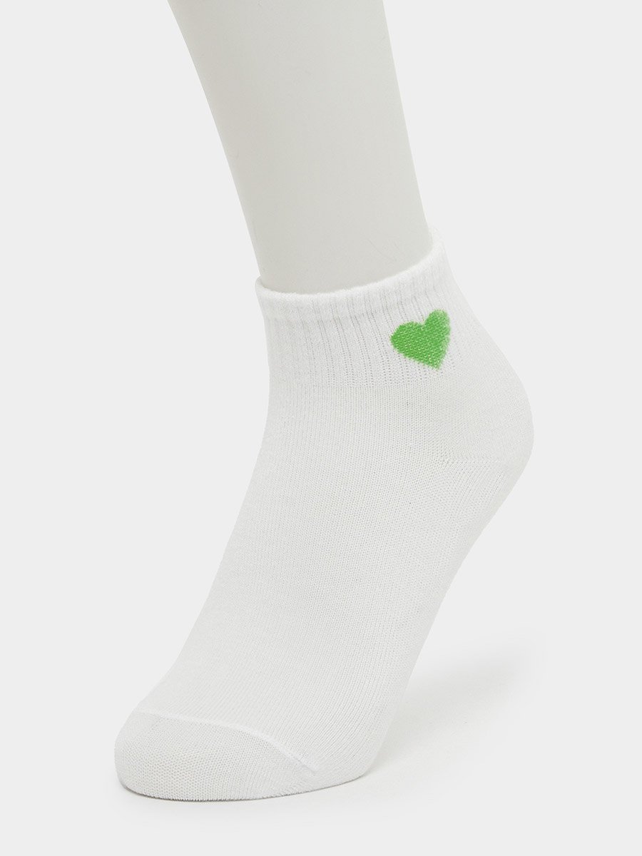 Set of 10 - Heart Embroidered Socks