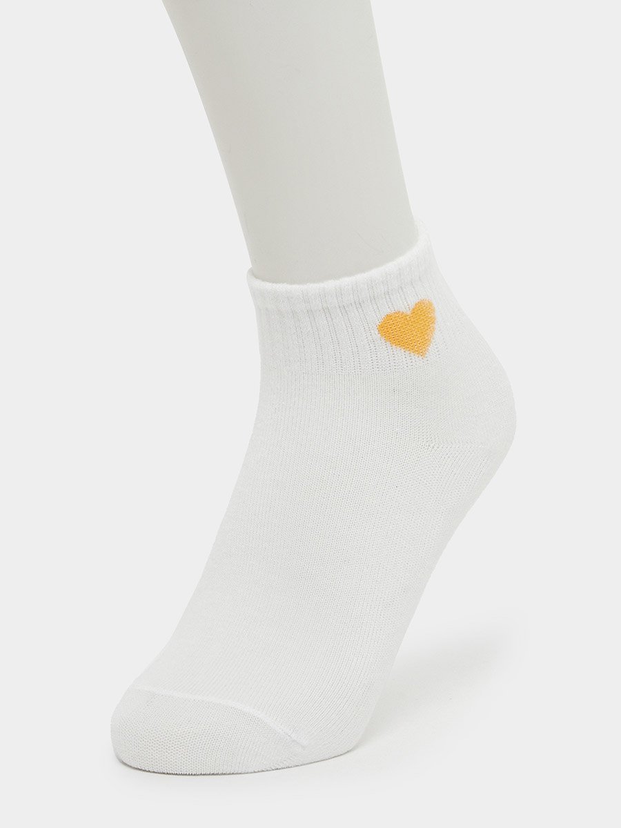 Set of 10 - Heart Embroidered Socks