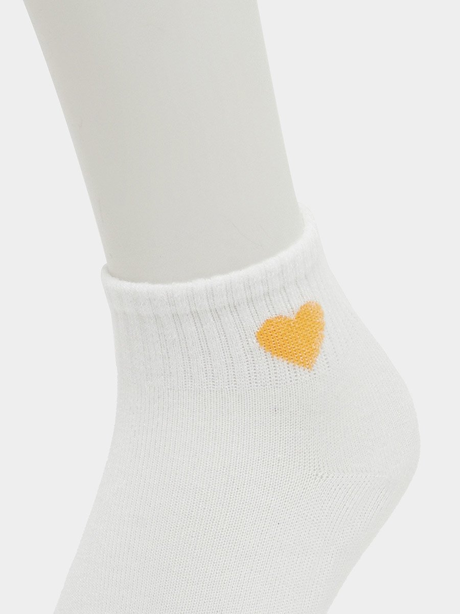 Set of 10 - Heart Embroidered Socks