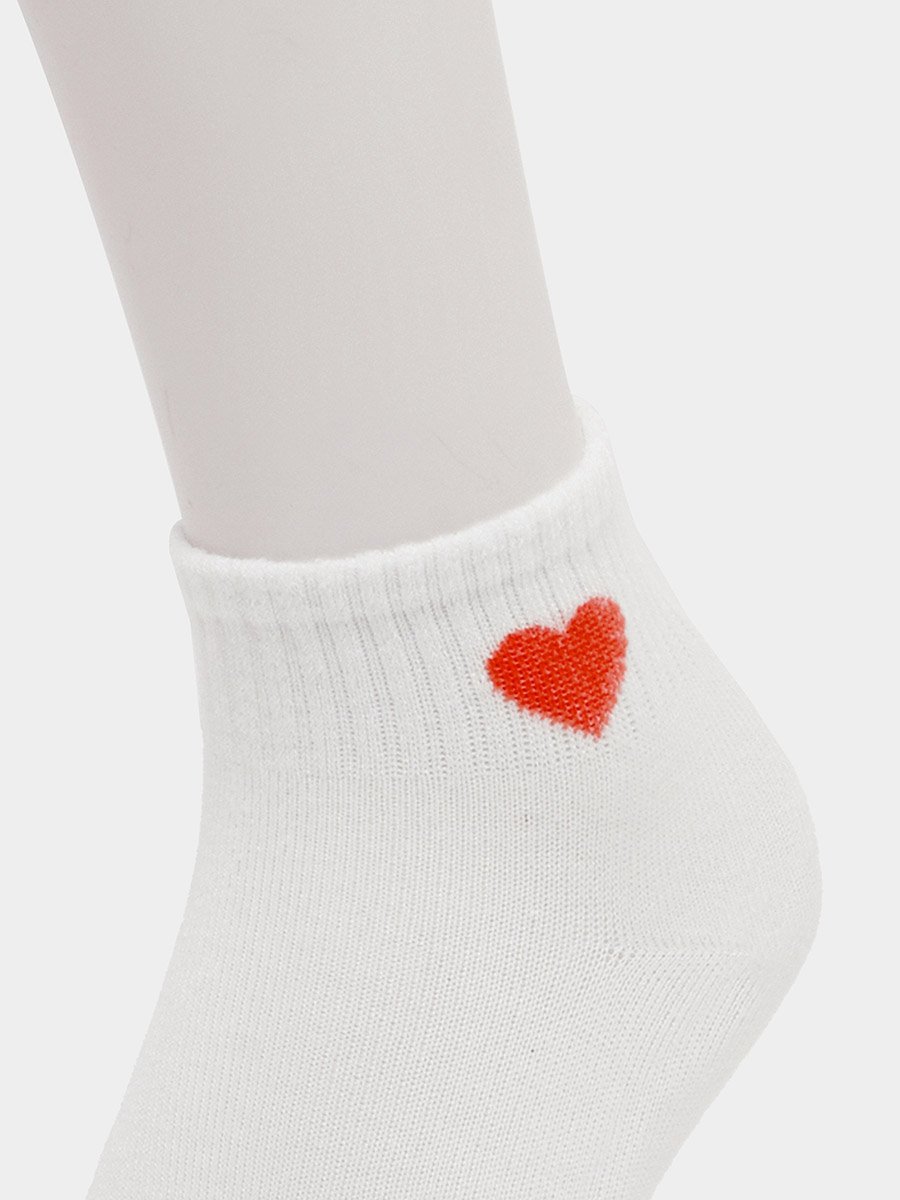 Set of 10 - Heart Embroidered Socks
