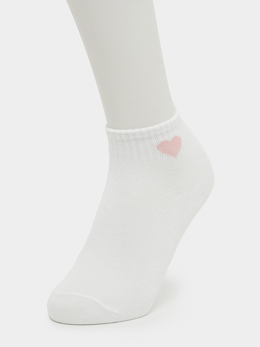 Set of 10 - Heart Embroidered Socks