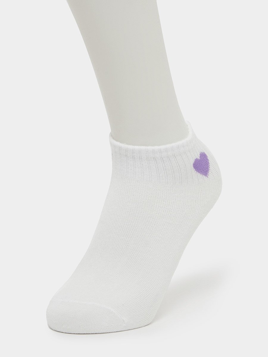 Set of 10 - Heart Embroidered Socks