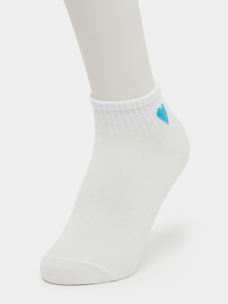 Set of 10 - Heart Embroidered Socks